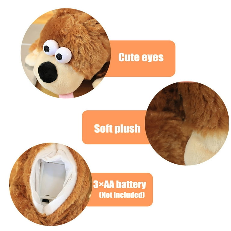 Rollover laughing puppy 2025 dog plush toy
