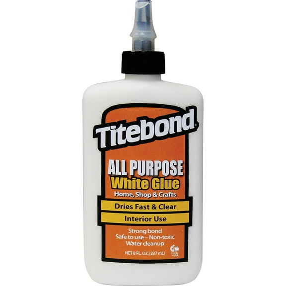 Titebond All Purpose Glue 5033 - White Liquid Adhesive - 8 Oz Bottle