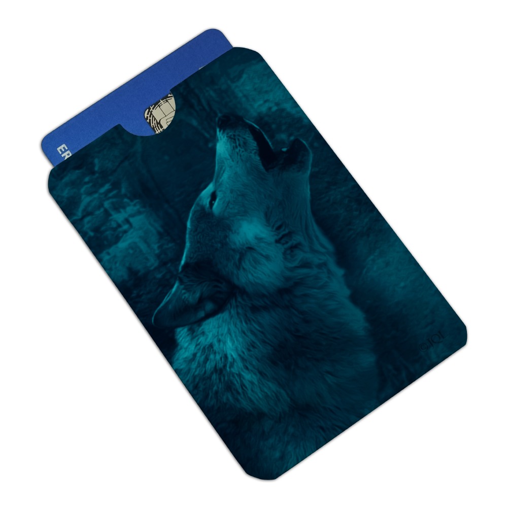 Wolf Howl Howling Blue Moon Wolves Credit Card RFID Blocker Holder Protector Wallet Purse Sleeves Set of 4 - image 2 of 5