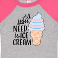 thumbnail image 4 of Inktastic All You Need is Ice Cream with Ice Cream Cone Boys or Girls Baby Bodysuit, 4 of 5