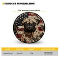thumbnail image 5 of Yuyamidu Pug Tire Covers American Flag Wheel Spare Tire Covers Waterproof Tire Protectors for SUV, Camper Travel, Truck, Trailer Universal Tough Tire Cover, 5 of 5