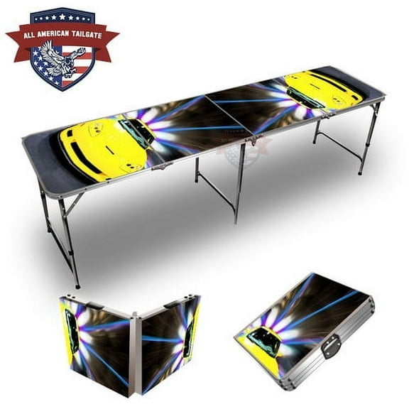 Corvette Yellow 8ft Tailgate Table