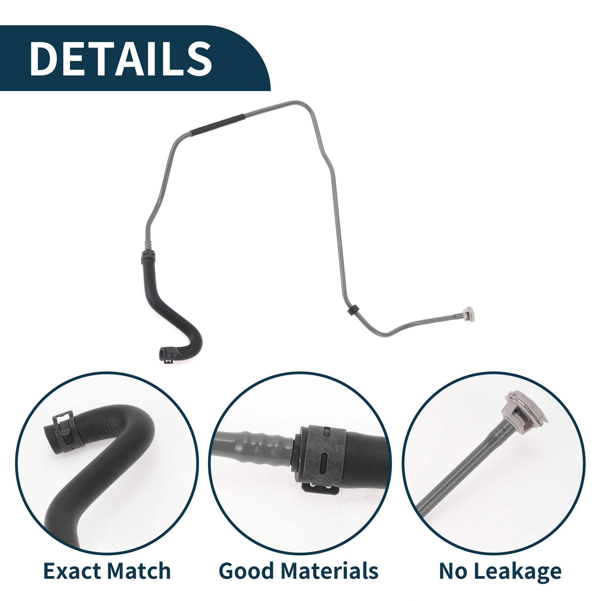 Unique Bargains Radiator Hose Heater Hose for Volvo XC60 2014-2017 Black Plastic 1 Pc