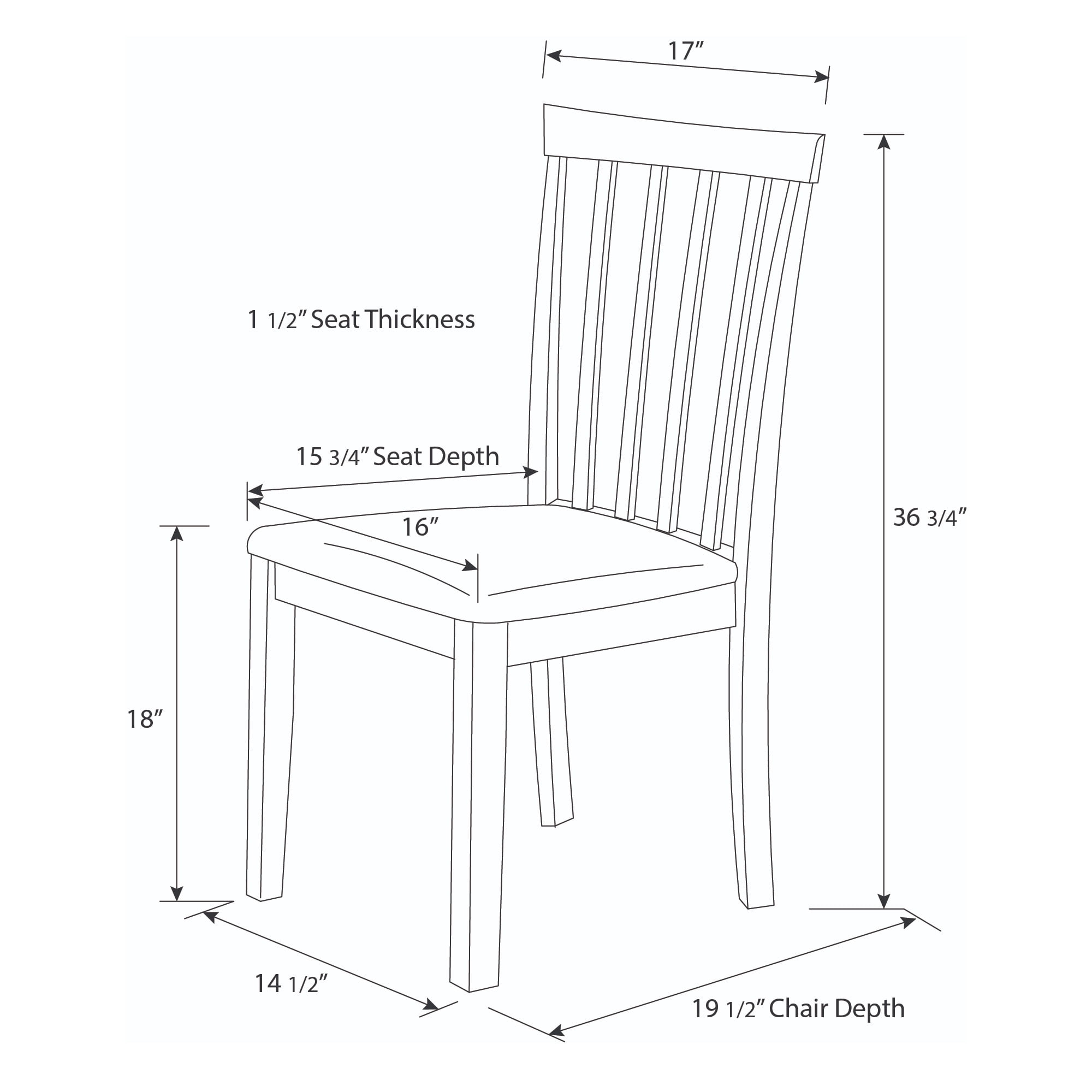 Kings Brand Furniture - Set of 4 Wood Dining Chairs - Upholstered Modern Dining Room Kitchen Armless Side Chair, Black