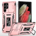 thumbnail image 1 of Armor Magnetic Ring Stand Compatible Samsung Galaxy S23 Ultra/s23p/s23 With Slide Camera Lens Protection Cover, 1 of 3