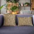 thumbnail image 2 of Plutus Burnished Bronze Yarns Shiny Fabric With Twig Pattern Luxury Throw Pillow - Double sided 20" x 36" King, 2 of 5
