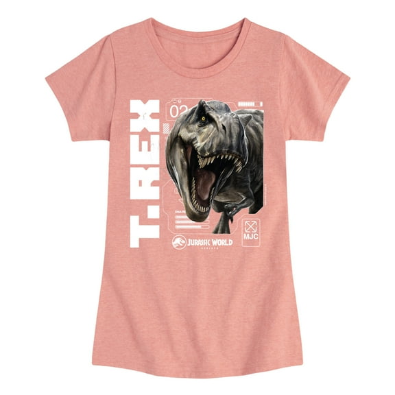 Jurassic World: Rebirth - Trex - Toddler And Youth Girls Fitted Short Sleeve Graphic T-Shirt