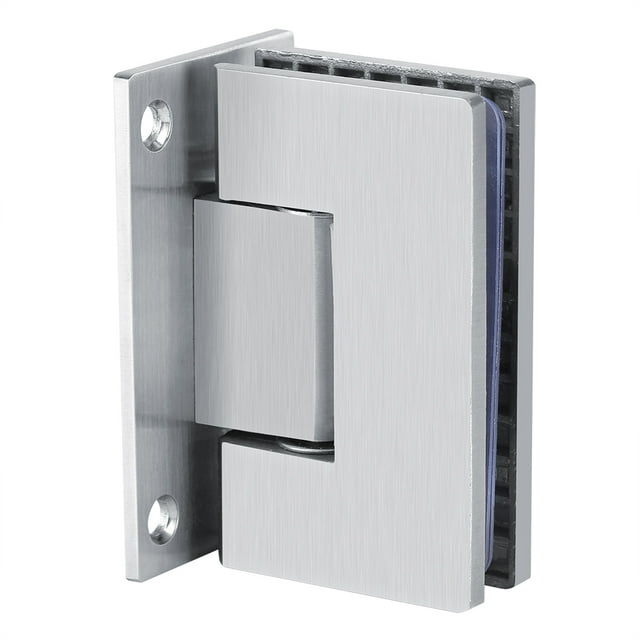 Bisagra Para Puerta de Ducha de Vidrio para Pared Sin Marco, Soporte de 8-10 mm, Acero Negro Con Alto Carbono, 90 Grados, Puerta Templada Adecuadas para
