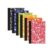 Bazic   80 Ct. 5" x 7" Floral Poly Cover Personal Composition Book Case OF 48