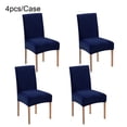thumbnail image 3 of maskred 2pcs/set Soft And Skin-friendly Chair Covers - Elastic Belt For Dining Room Wedding Case No Shedding Navy 4 pcs 1Set, 3 of 6