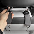 thumbnail image 6 of CxhicLuv Car Hook Auto Seatback Hanger Hidden Leather for Purses Bags Car Interior Supplies Space-Saving Hanging Drivers Commuters, Black, 6 of 6