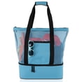 thumbnail image 3 of Bolsa de playa impermeable - Bolsas de playa para mujer Esenciales de playa para vacaciones - Bolsa de piscina y bolsa de playa de malla (azul), 3 of 5