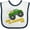 White and Navy, variant on Inktastic Happy St. Patrick's Day Monster Truck with Leprechaun Boys or Girls Baby Bib
