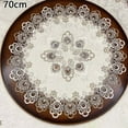 thumbnail image 1 of MYG Round Tablecloth Lace Floral Table Cover Dustproof, Home Festival Table Cloth 27.56inch, 1 of 7