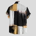 thumbnail image 4 of Puntoco Men Shirt Clearance,Men Hawaiian Short Sleeve Beach Shirt Printed Summer Casual Button Down Shirts Yellow, 4 of 9