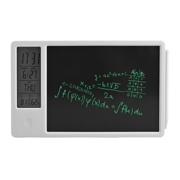 LCD Writing Tablet, 10 Inch Rechargeable Electronic Doodle Board, Digital Clock Calendar, Office Business Home With Foldable Stand, Alarm Clock Reminder, For All Ages