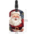 thumbnail image 6 of Square 2Pack PU Leather Santa Claus Cruise Luggage Tag with Privacy Cover and Name ID Tag for Travel Handbags Backpacks Luggage Tags, 6 of 6