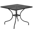 thumbnail image 3 of Bowery Hill 5 Piece 36" Square Steel Flower Print Patio Dining Set in Black, 3 of 5