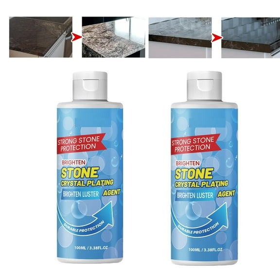Stone Stain Remover Cleaner, Nano Stone Crystal Plating Agent, Marble Stone Cleaner Stain Remover, Crystal Plating Agen for Kitchen, Patio, Backyard Marble Cleaner and Polish
