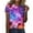 Pink, variant on Kaondbfi Delicate Arctic Light Print T Shirts Fashionable Summer Round Neck Short Sleeve Blouses Tops for Carnival