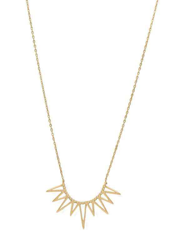 14k Gold-plated Sterling Silver Sun Ray Necklace