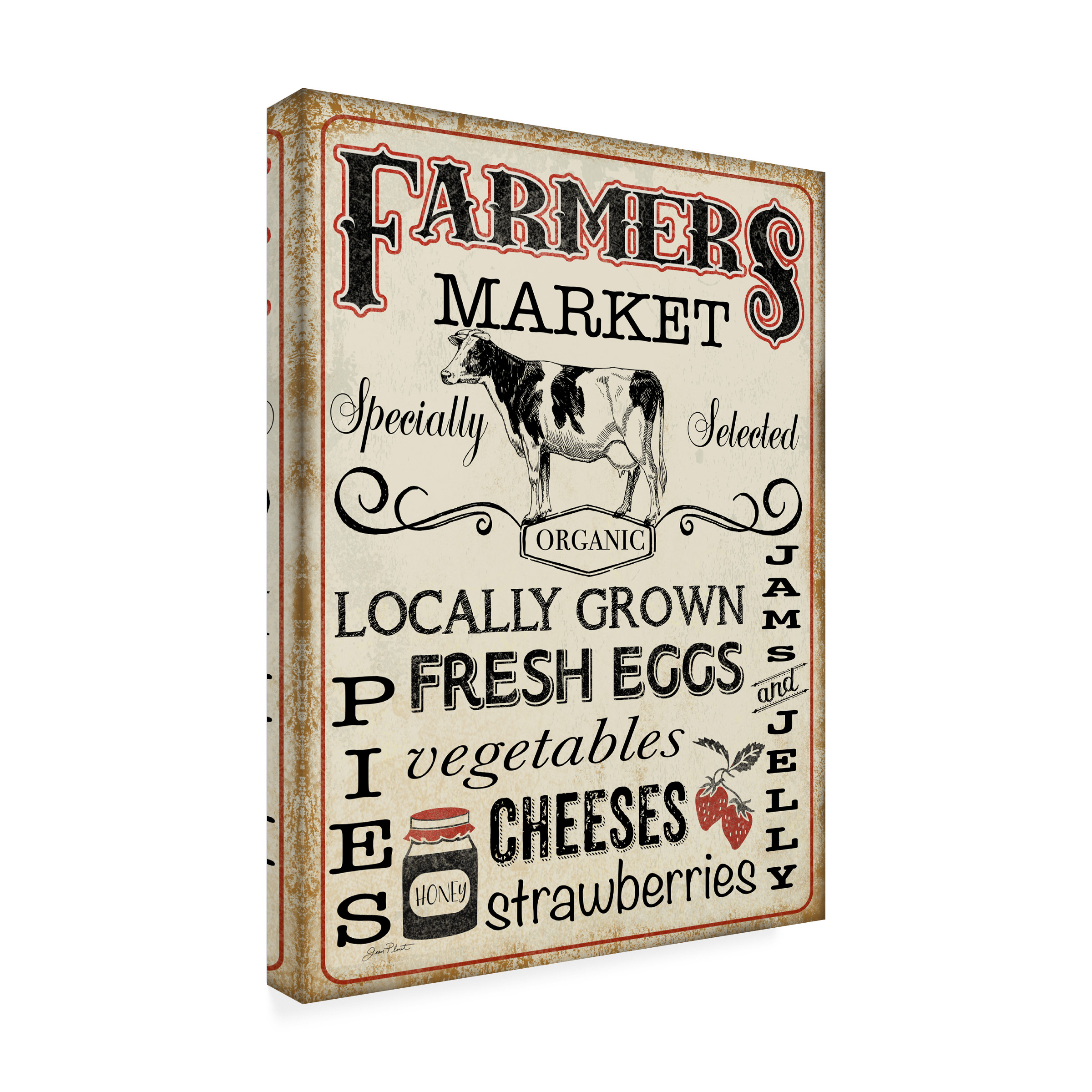 Trademark Fine Art 'Farmers Organic Market' Canvas Art by Jean Plout
