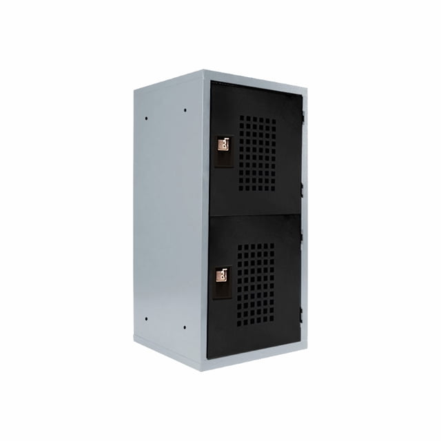 Locker Casillero Multiusos Alvek 2 Puertas Tipo Cuadro Color Negro — Sistema para Candado