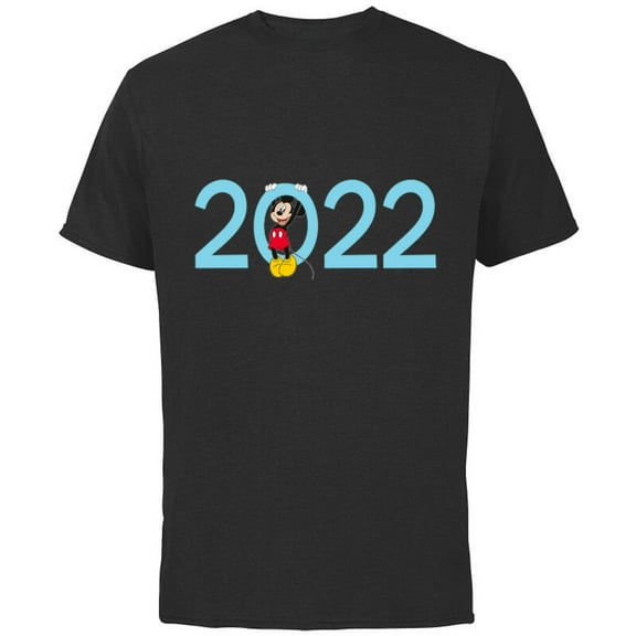 Disney Mickey Mouse 2022 New Year’s Eve Standard - Short Sleeve Cotton T-Shirt for Adults - Customized-Black