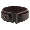thumbnail image 3 of de material cuero De Doble Capa Retro Brazalete Ancho Brazalete Brazalete Hombres Mujeres Joyería marrón, 3 of 8