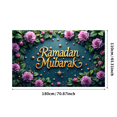 thumbnail image 3 of Ramadan Mubarak Islamic Backdrop Banner Event Decoration Hanging Lantern Moonlight Mosque Stars Photography Props Festive Celebrations Muslim Holiday, 3 of 4