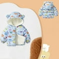 thumbnail image 3 of Hicidod Winter Down Coats for Kids Boys Girls Lightweight Puffer Padded Jacket Bear Hoods Long Sleeve Infant Outerwear, 3 of 7
