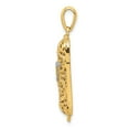 thumbnail image 2 of Finest Gold 35 mm 14K with White Rhodium 3D Mezuzah & Shin Charm Pendant, Two Tone, 2 of 2