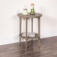 thumbnail image 2 of Forever Eclectic Halo Wood Side Table, Cool Gray, 2 of 3