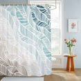 thumbnail image 4 of Shower Curtains for Bathroom, Ombre Brown Blue Waterproof Fabric Shower Curtain, Summer Coastal Ocean Sea Beach Wave Decorative Bathroom Curtain for Bathtub, 36"x72", No Hooks Included, 4 of 9