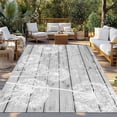 thumbnail image 2 of White Dandelion Outdoor Rug for Patio/Deck/Porch, Non-Slip Large Area Rug 5 x 7 Ft, Spring Flowers Plants Vintage Gray Wood Indoor Outdoor Rugs Washable Area Rugs, Camping Rug Carpet Runner, 2 of 8