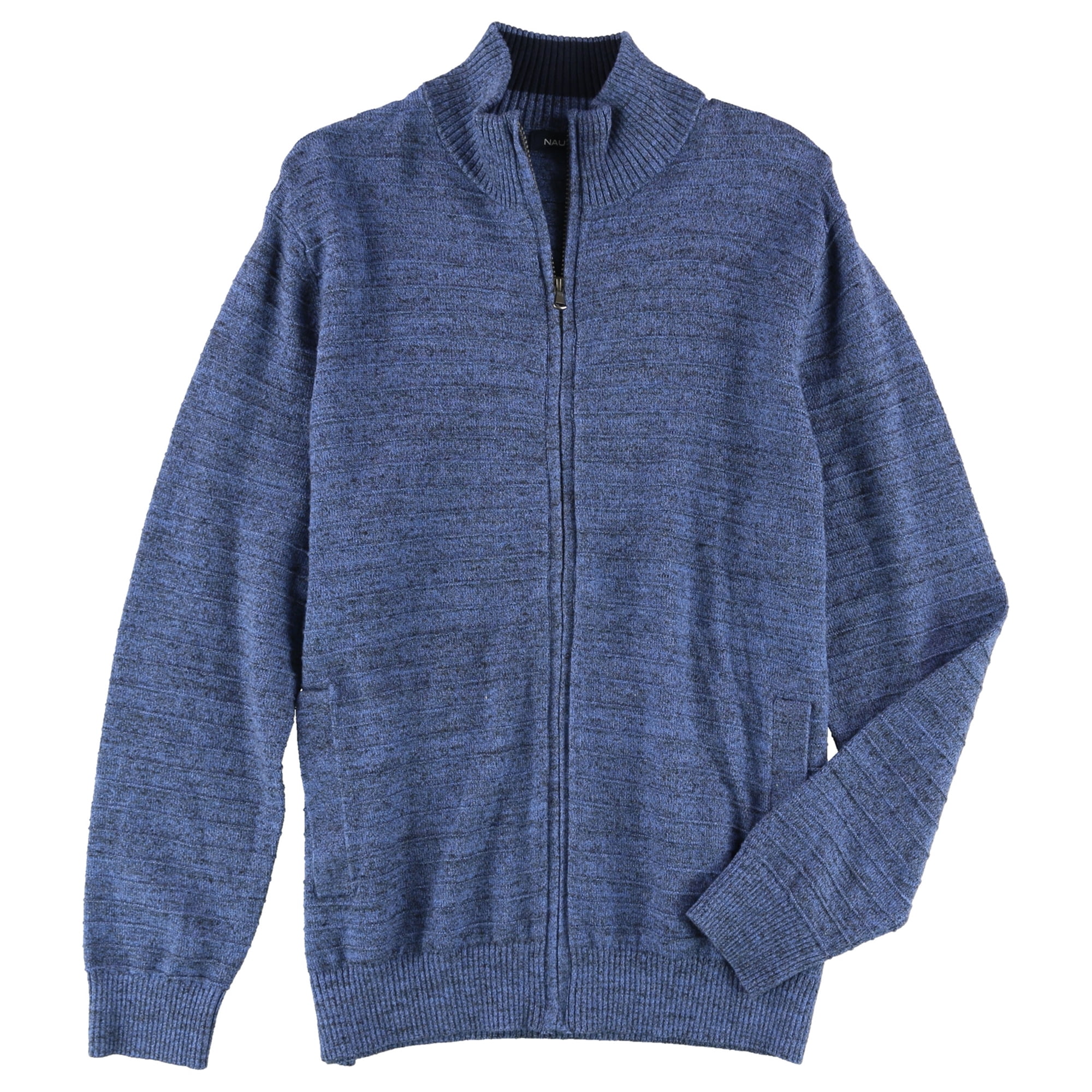 Nautica Mens Knit Cardigan Sweater, Blue, Medium