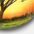 thumbnail image 3 of Designart 'Green Tree against Setting Sun ' Modern wall clock, 3 of 6