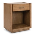 thumbnail image 1 of Grande Table de Chevet en Bois Brun, 1 of 3