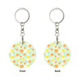 thumbnail image 2 of Naloa Tree Palms Lemon Print Round Keychain Keychain Key Ring, Key Tag, Key Chain Bulk for Gift Accessories (Round), 2 of 7