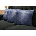 thumbnail image 5 of Ambesonne Grey Throw Pillow Cover 4 Pack, Thunderstorm Dark Clouds, 16", Blue, 5 of 5