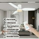 thumbnail image 2 of Vagizm Ventilador de Techo Empotrado de 42 Pulgadas con Luz - Ventilador de Techo Moderno de 3 Aspas para Sala de Estar y Recámara - Motor CC Silencioso - Regulable - Función Reversible - Blanco, 2 of 7