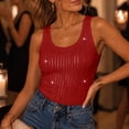 thumbnail image 4 of MHOSTAFH Women's Rhinestone Tank Top Sleeveless Scoop Neck Camisole Ribbed Going Out Tops for Club Party, 4 of 9