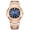 Rose gold-blue surface, variant on Men's watch with fashionable parrot and conch designs, men's luminous waterproof square quartz watch, men's wristwatch