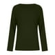 thumbnail image 5 of Camisas para mujer,Blusa informal de manga larga con cuello redondo para mujer, de poliéster, con estampado suave para uso diario, sopatenor, 5 of 9