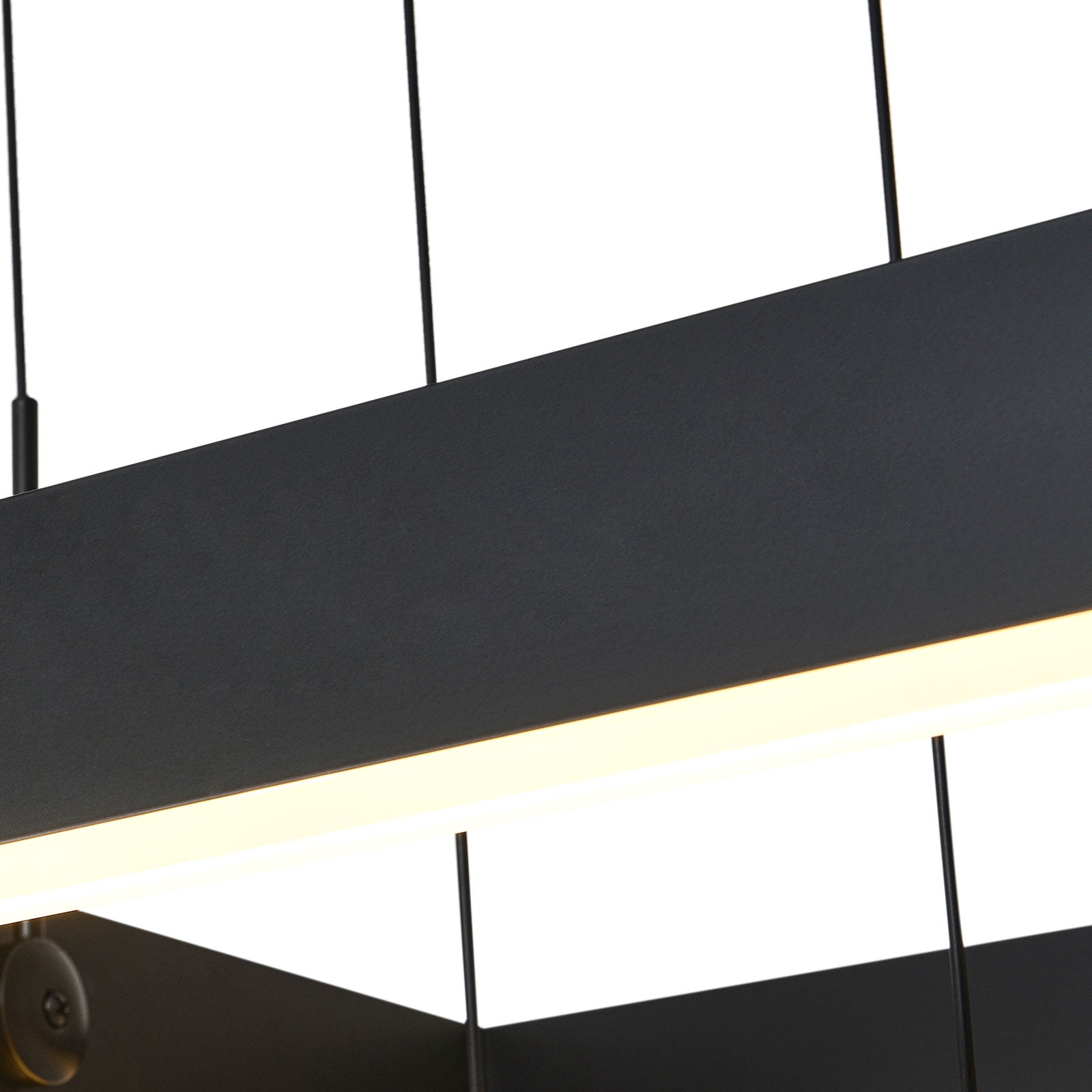 Miumaelv Modern LED Chandelier, Dimmable LED Pendant Ceiling Light with Remote Control Hanging Light Fixture Pendant Lighting for Kitchen Island, Adjustable Ceiling Light Chandelier for Dining Room