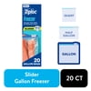 Ziploc® Brand Gallon Freezer Slider Food Storage Bags, Power Shield™ Technology for More Durability, 20 Count