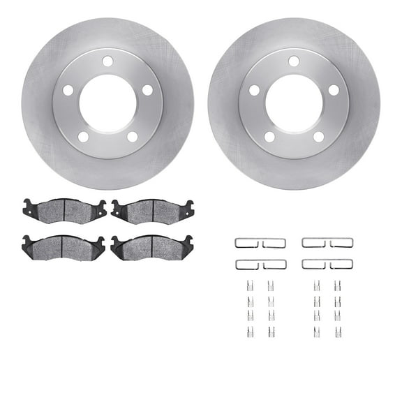 Dynamic Friction Company Front Brake Rotors with 5000 Advanced Brake Pads includes Hardware 6512-42139