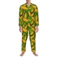 thumbnail image 3 of Balery Fresh Corn 1 Pijama para Hombre de Dos Piezas con Manga Larga, Conjunto de Dormir y Descanso Suave con Bolsillos-XX-Large, 3 of 7