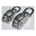 thumbnail image 3 of GOOHOCHY 20mm Stainless Steel Single Wheel Swivel Pulley Block Loading 75KG (Silver), 3 of 7