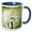 Blue/White, variant on 3drose, Painted Daisy - Flowers - White Floral Art, 11oz Magic Transforming Mug